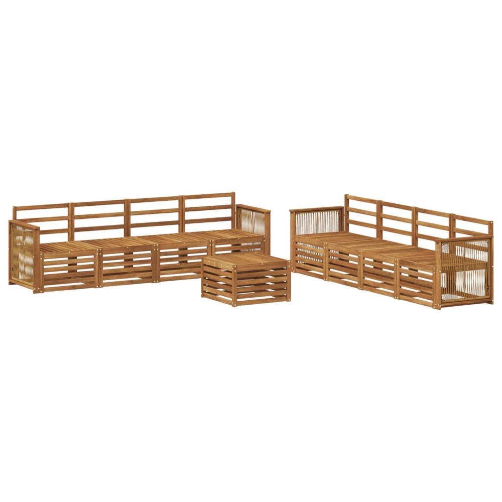 vidaXL Soffgrupper 9 pcs Massivt Akaciaträ