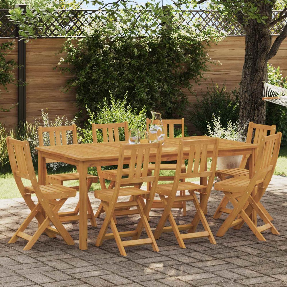 vidaXL Utemöbler Bistro Stolar 8 pcs Naturlig 40 x 42 x 85 cm