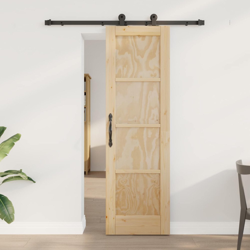 vidaXL Skjutdörr ORKDAL Naturlig 61 x 198,5 cm Massiv furu