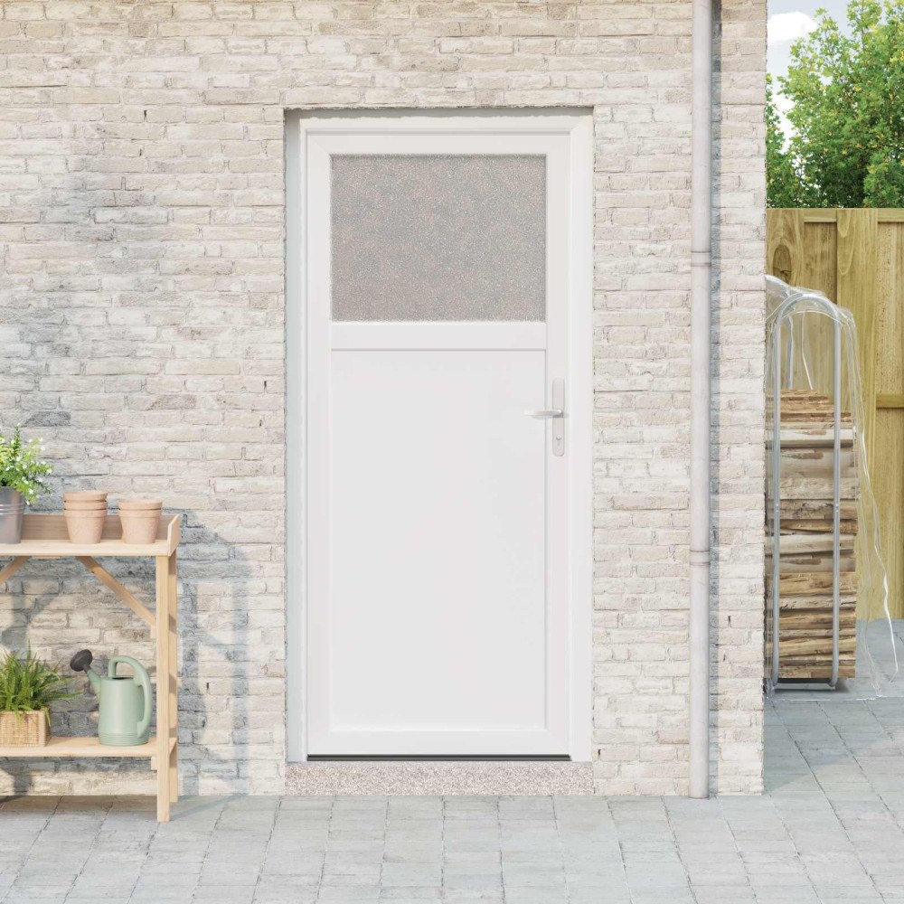 vidaXL Sidentré Dörr Vit 88 x 198 cm PVC