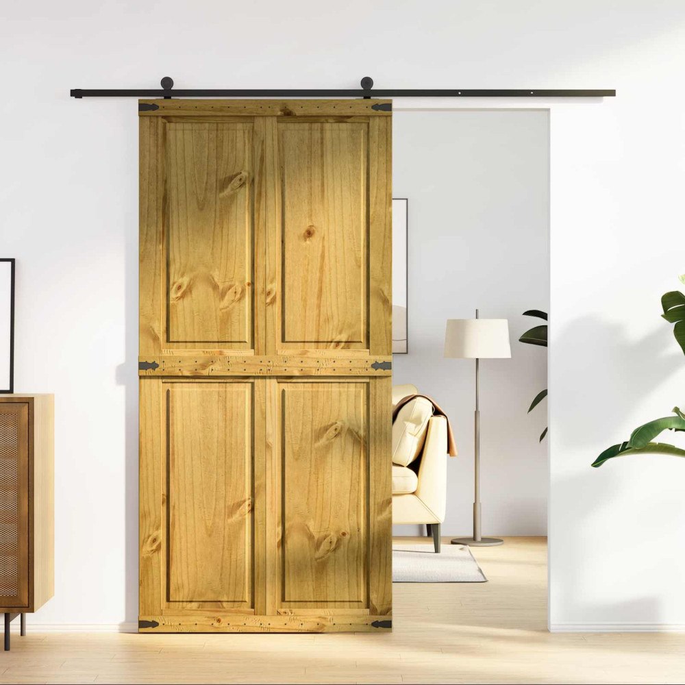 vidaXL Ladugårdsdörr Corona HonungsBrun 100 x 210 cm Massiv furu
