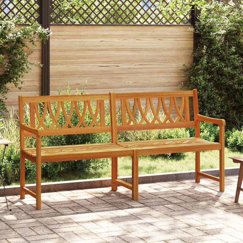 vidaXL Utomhusbänk Naturlig 180 x 55,5 x 90 cm Massivt Akaciaträ