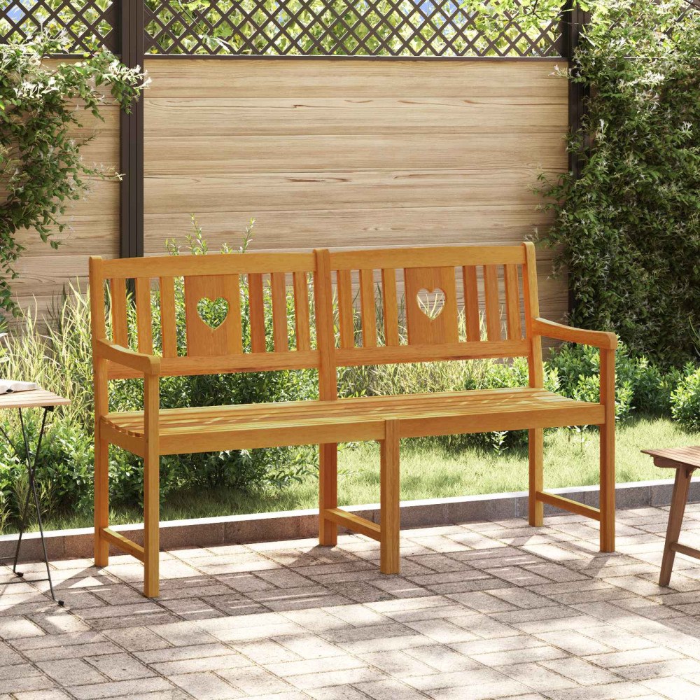 vidaXL Utomhusbänk Naturlig 150 x 55,5 x 90 cm Massivt Akaciaträ