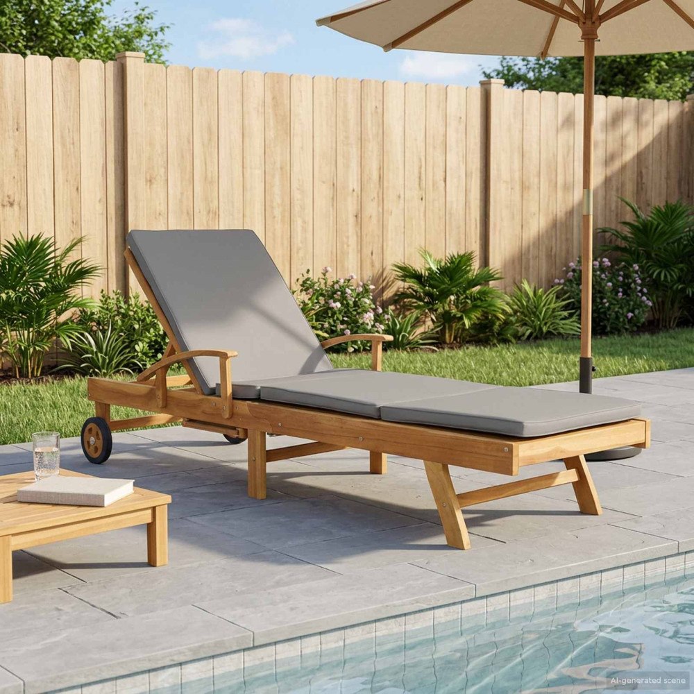 vidaXL Solstol 100% Polyester Solid-Teak