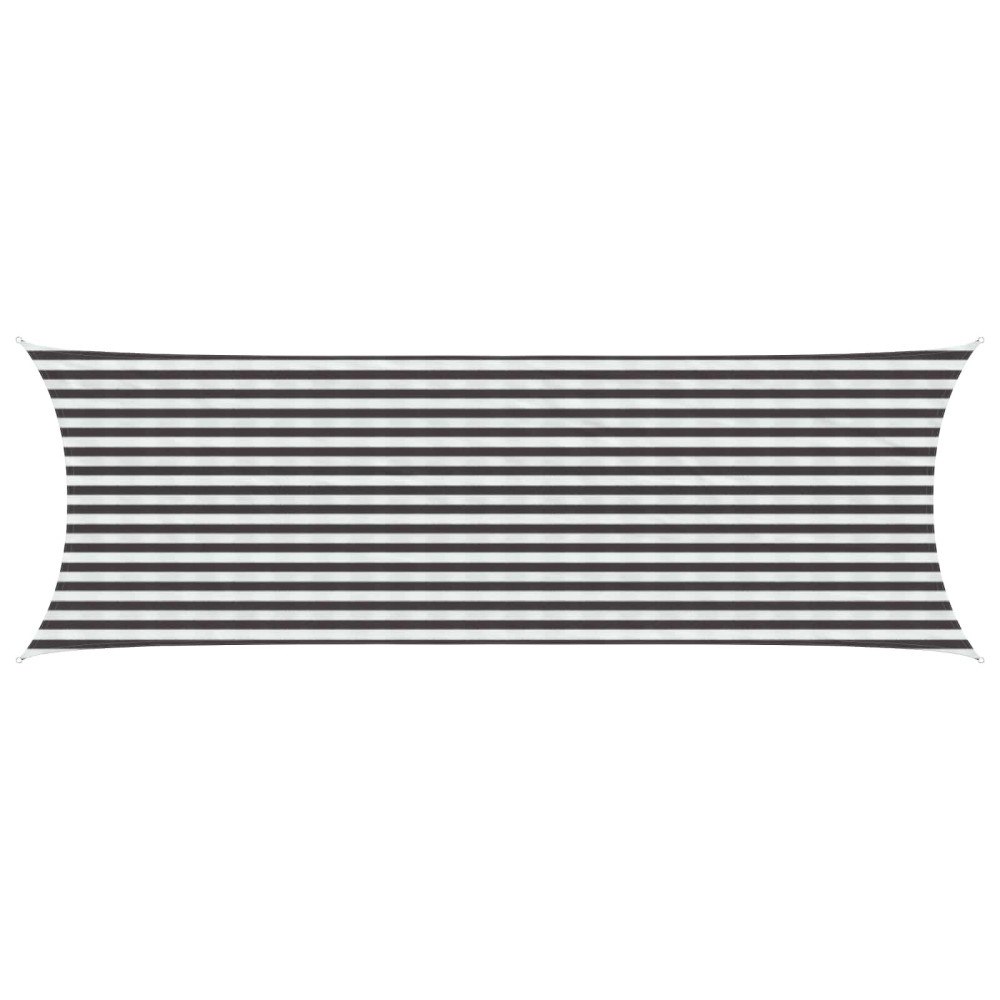 vidaXL Solsätt segel Antracit och vitt 2 x 6 m HDPE