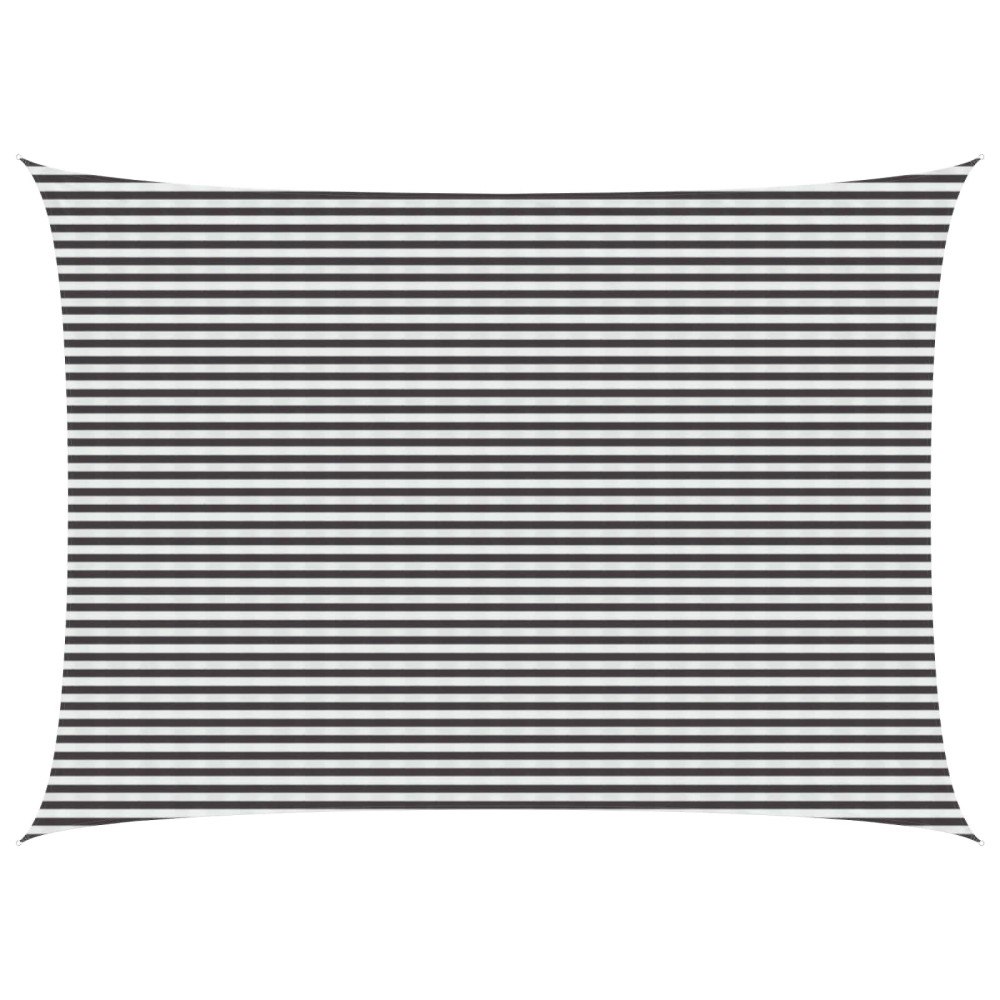 vidaXL Solsätt segel Antracit och vitt 5 x 6 m HDPE