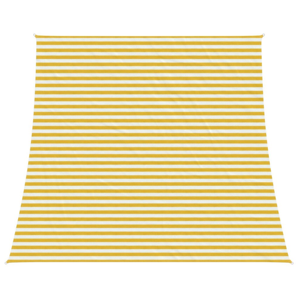 vidaXL Solsätt segel Gul och Vit 4 / 5 x 4 m HDPE
