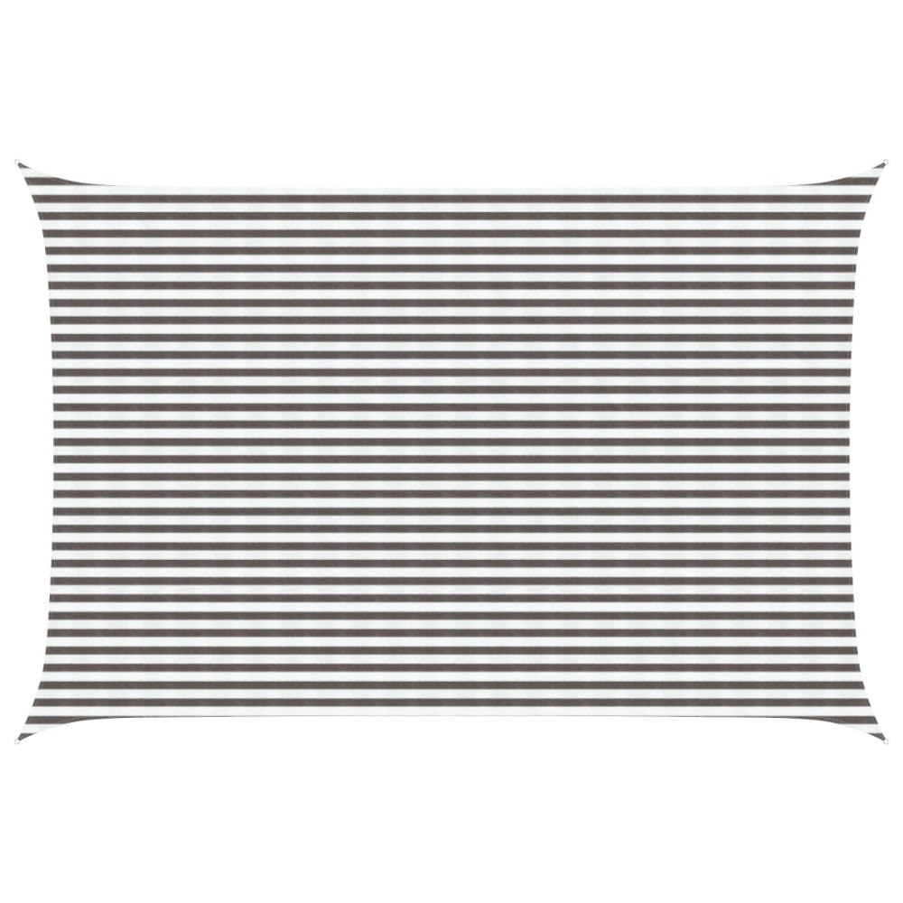 vidaXL Solsätt segel Ljusgrå och vit. 4 x 5 m HDPE