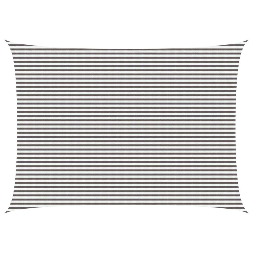 vidaXL Solsätt segel Ljusgrå och vit. 5 x 6 m HDPE