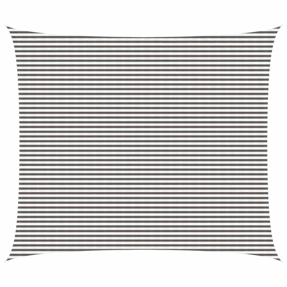vidaXL Solsätt segel Ljusgrå och vit. 6 x 8 m HDPE