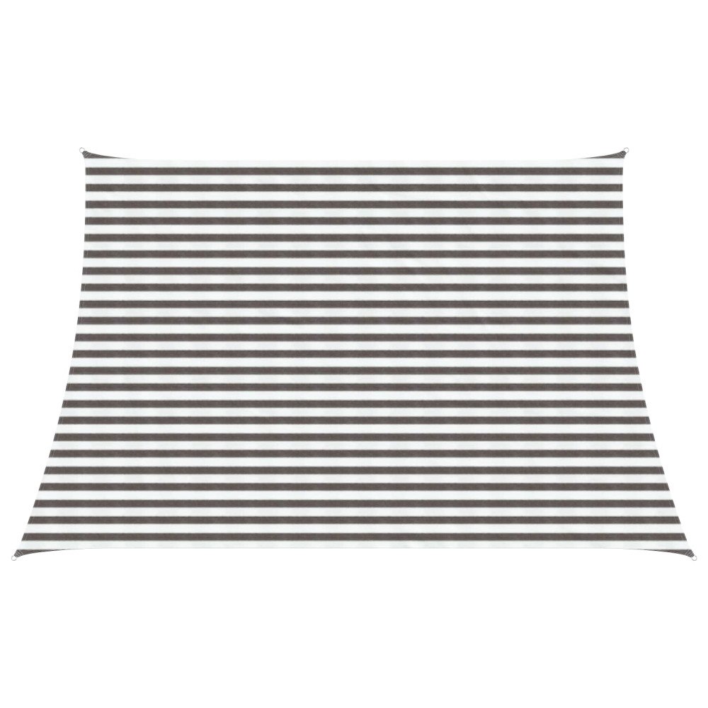 vidaXL Solsätt segel Ljusgrå och vit. 4 / 5 x 3 m HDPE