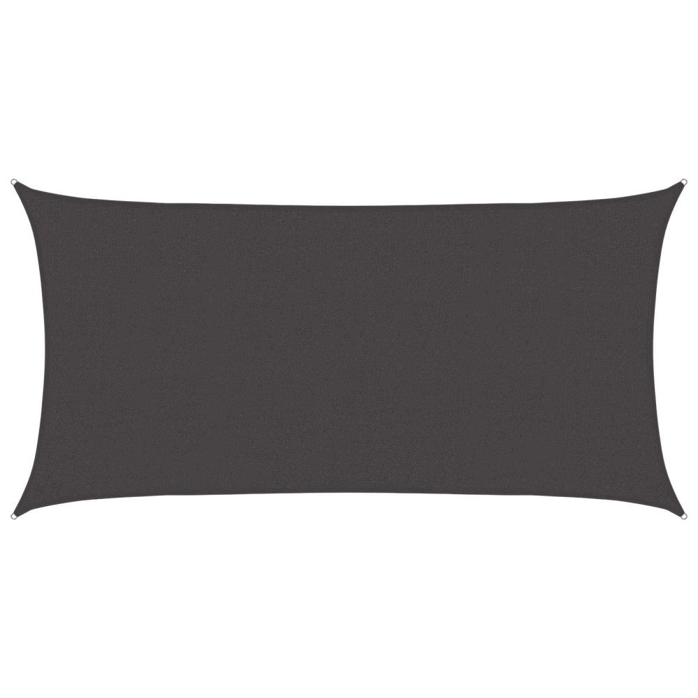vidaXL Solsätt segel Antracit 2,5 x 6 m HDPE