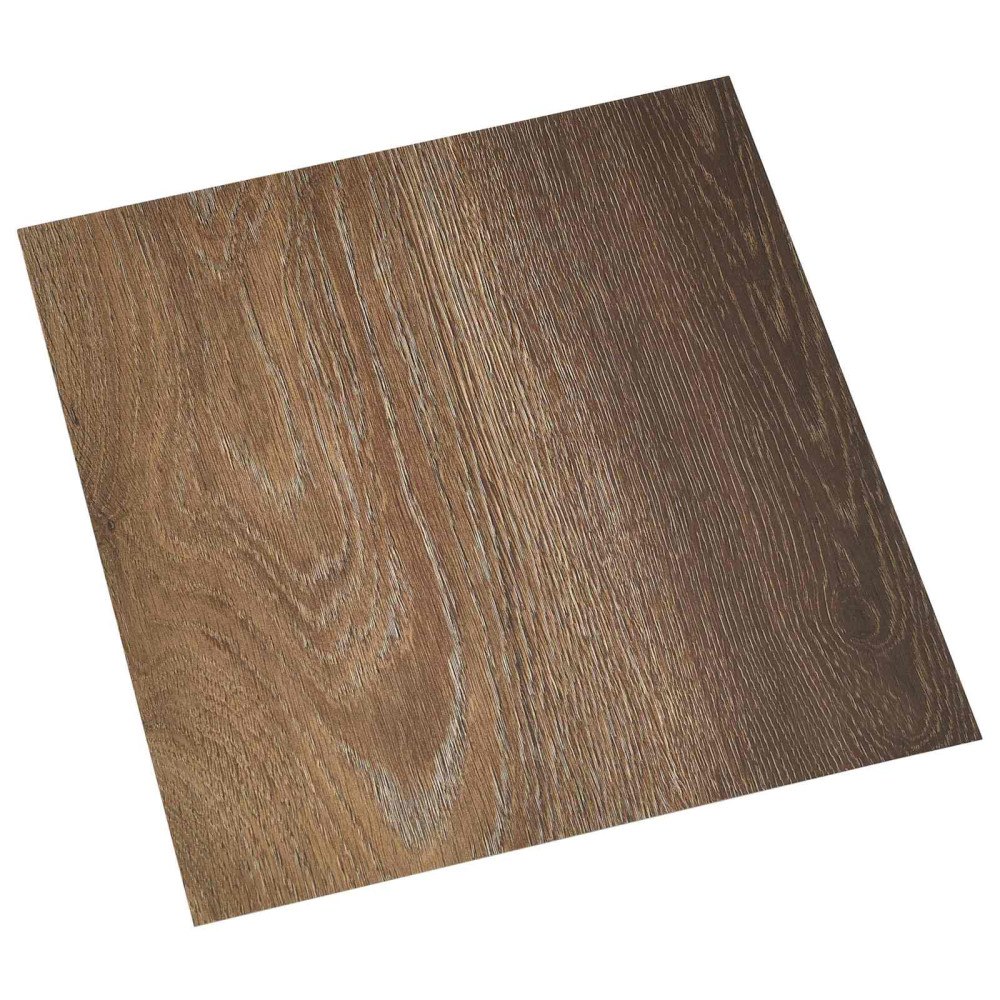 vidaXL Självhäftande golvplankor 30,5 x 30,5 cm 20 pcs PVC Brun