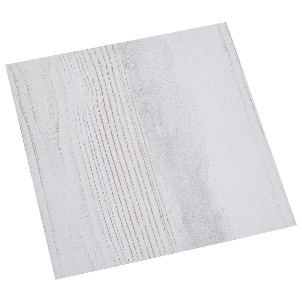 vidaXL Självhäftande golvplankor 30,5 x 30,5 cm 20 pcs PVC Vit och trä