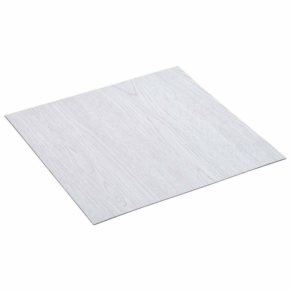 vidaXL Självhäftande golvplankor 30,5 x 30,5 cm 20 pcs PVC Vit