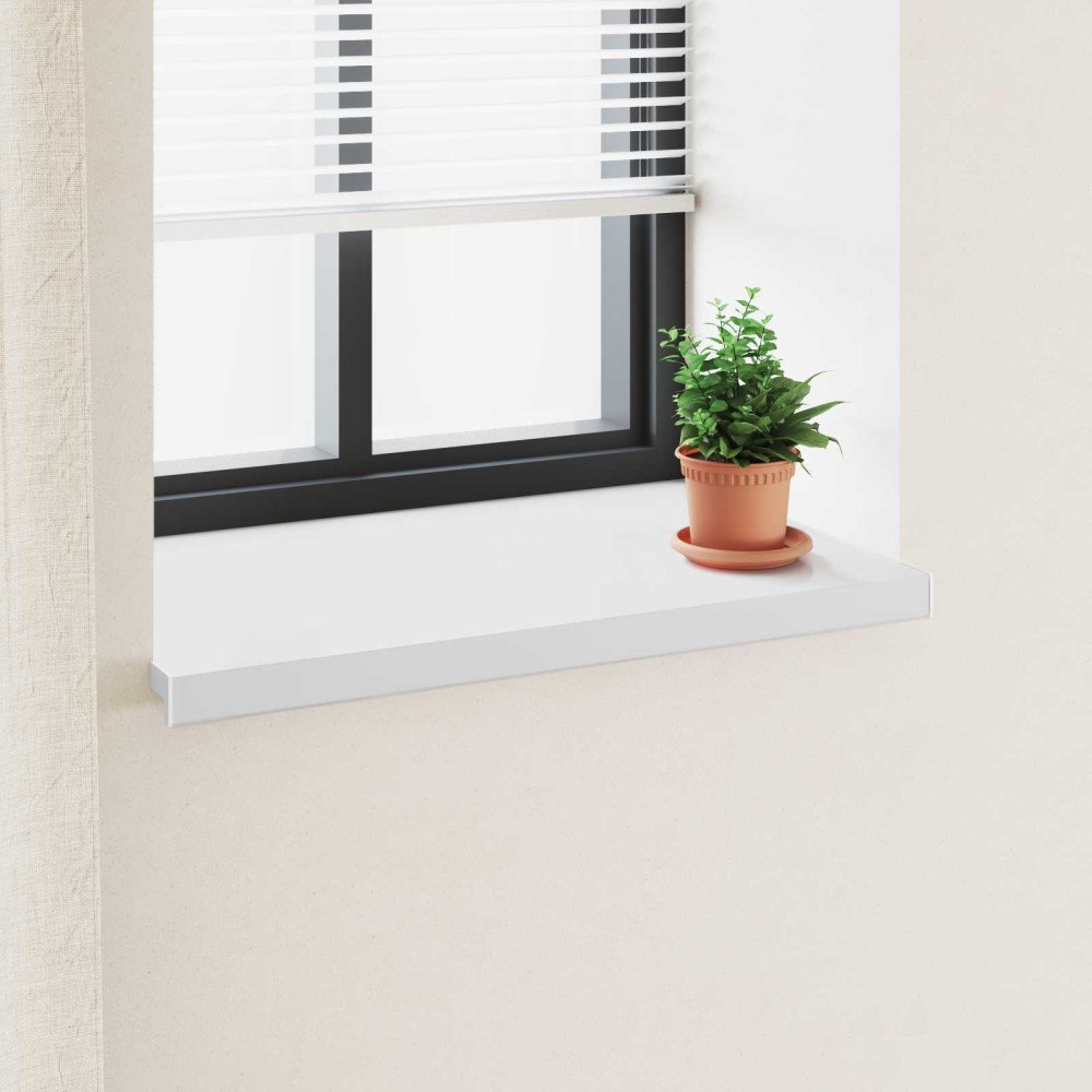 vidaXL Fönsterbräda Vit 100 x 50 x 4,5 cm PVC