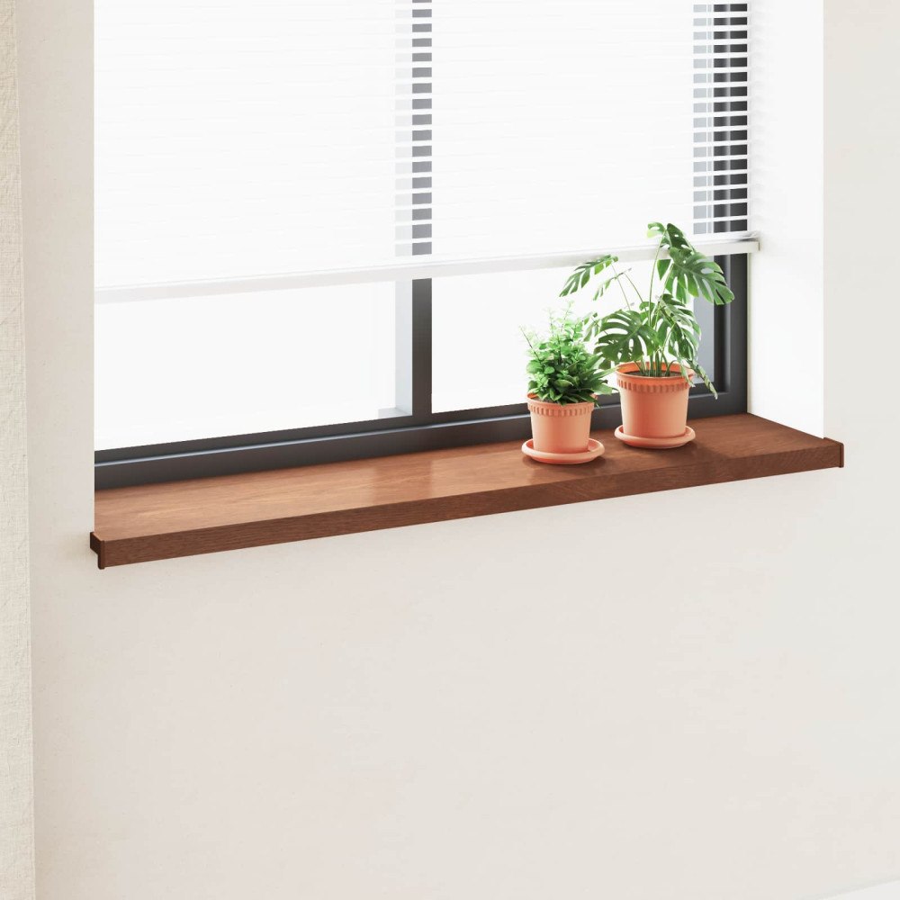 vidaXL Fönsterbräda Brun trä 140 x 30 x 4,5 cm PVC