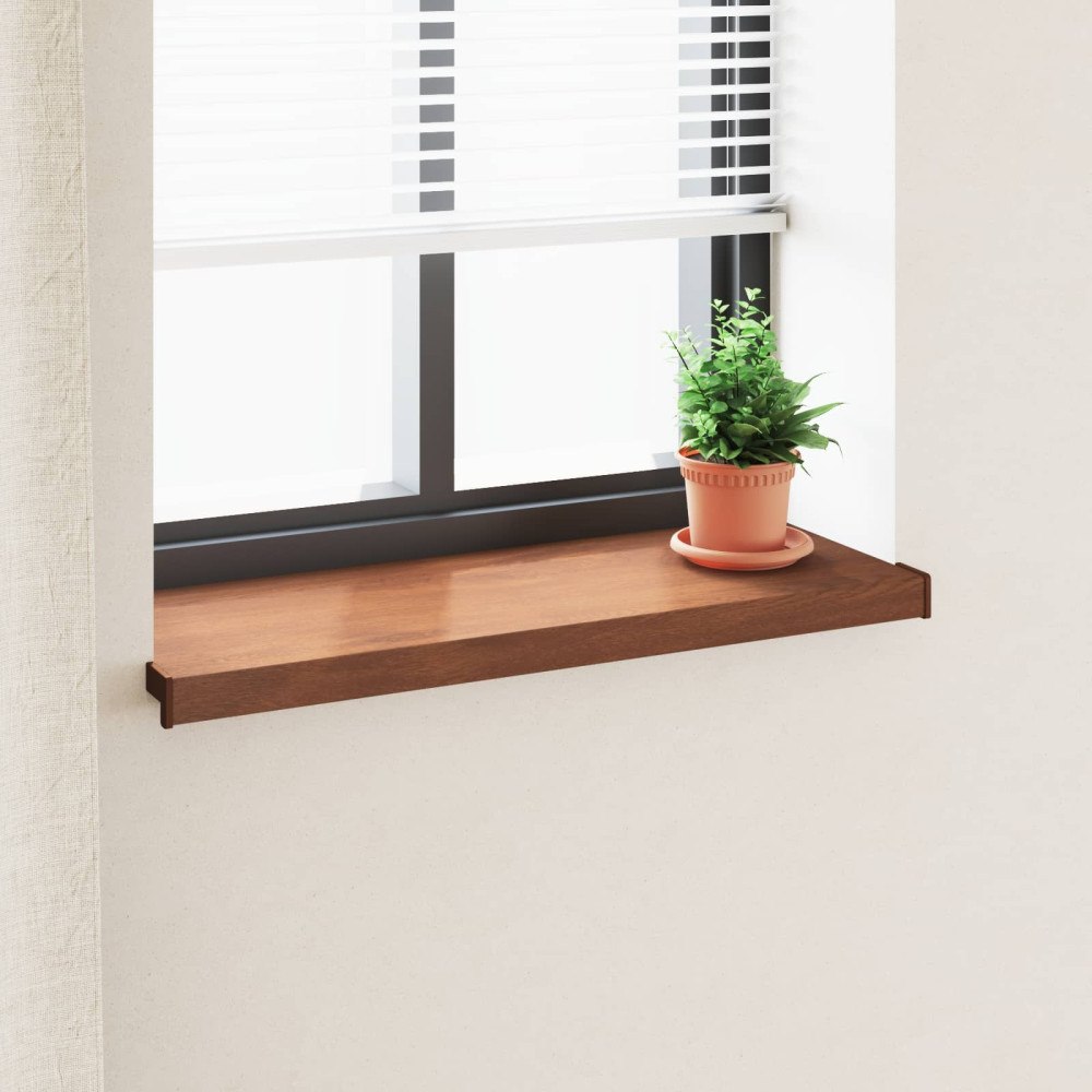 vidaXL Fönsterbräda Brun trä 60 x 35 x 4,5 cm PVC