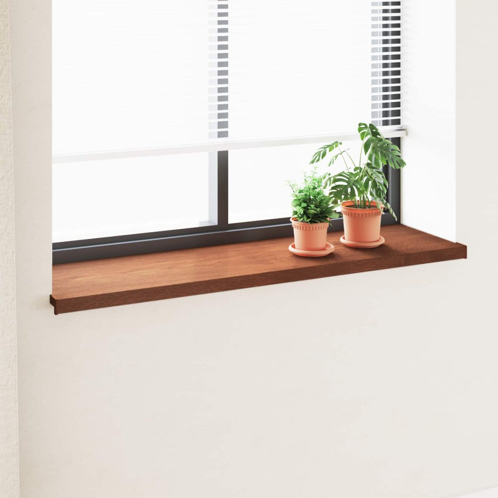 vidaXL Fönsterbräda Brun trä 140 x 45 x 4,5 cm PVC