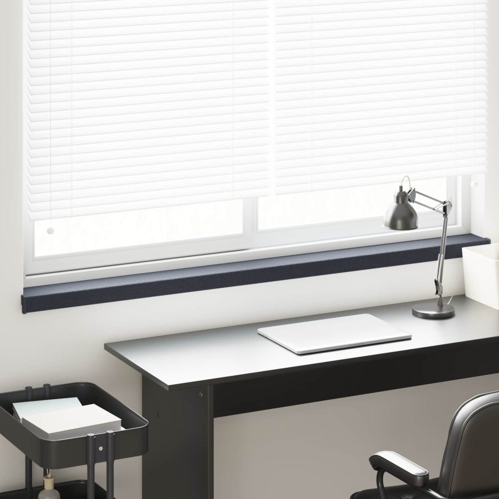 vidaXL Fönsterbräda Anthracit med träådring 140 x 15 x 4,5 cm PVC