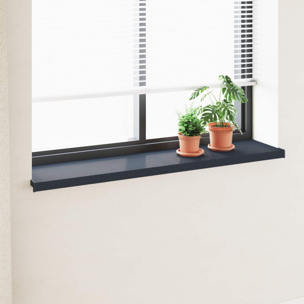 vidaXL Fönsterbräda Anthracit med träådring 140 x 30 x 4,5 cm PVC