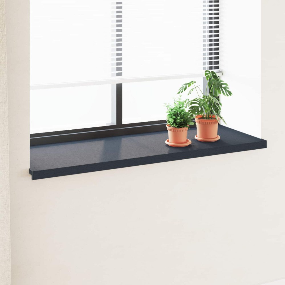 vidaXL Fönsterbräda Anthracit med träådring 160 x 50 x 4,5 cm PVC