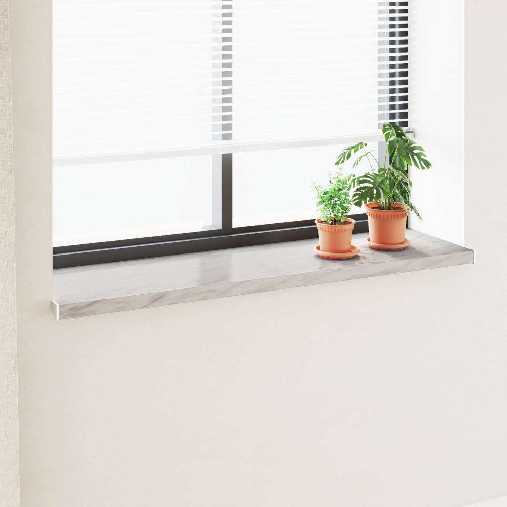 vidaXL Fönsterbräda Marmorstruktur 120 x 45 x 4,5 cm PVC