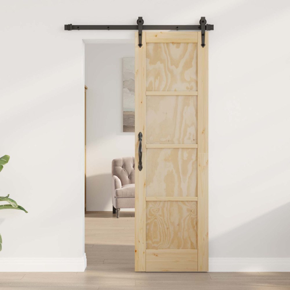 vidaXL Inredningsdörr Naturlig 61 x 198,5 cm Plywood