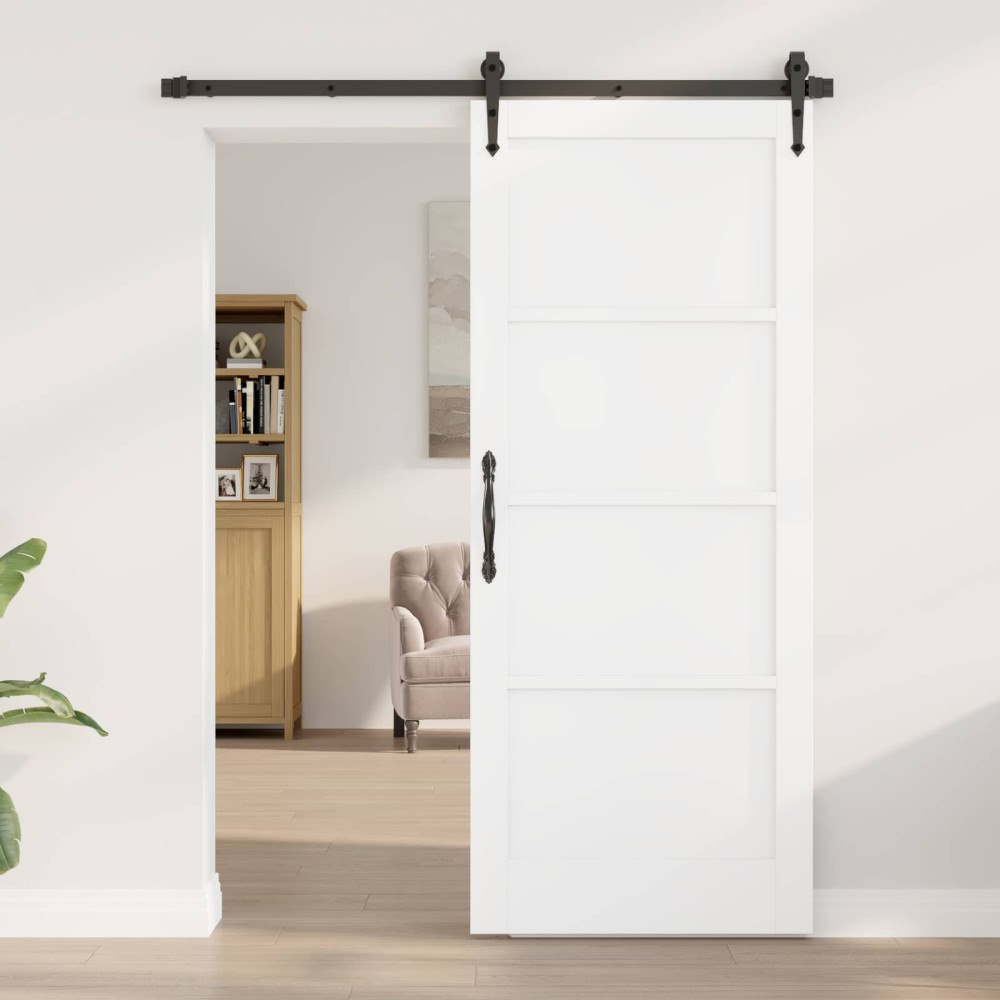 vidaXL Inredningsdörr Vit 83 x 202 cm Plywood