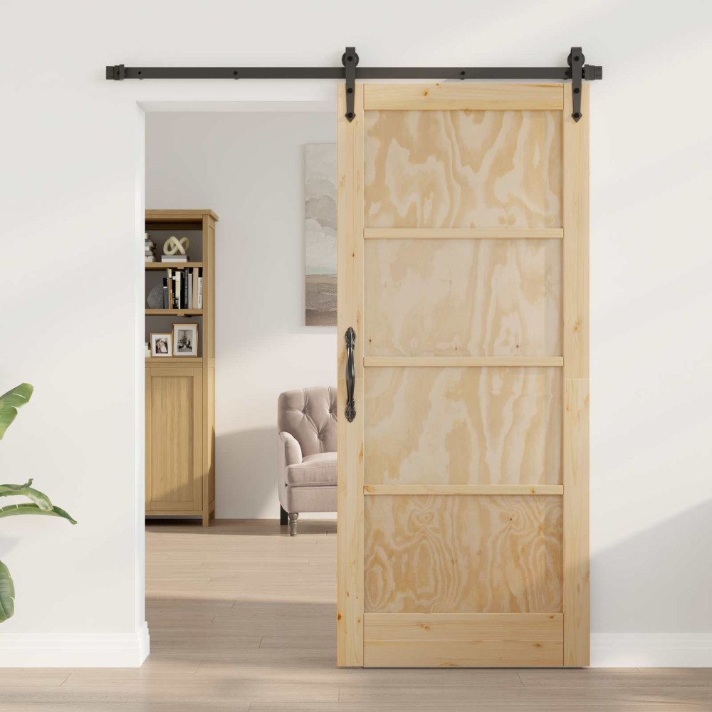 vidaXL Inredningsdörr Naturlig 86 x 198,5 cm Plywood