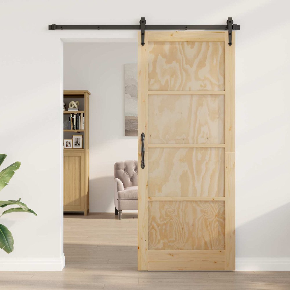 vidaXL Inredningsdörr Naturlig 86 x 211 cm Plywood
