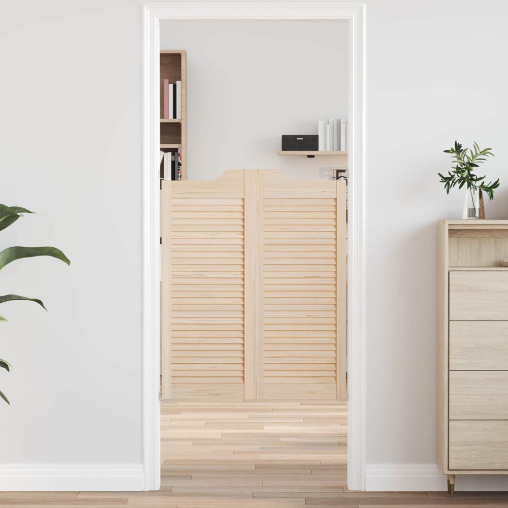 vidaXL Svängdörrar Naturlig 100 x 40 cm Massiv furu