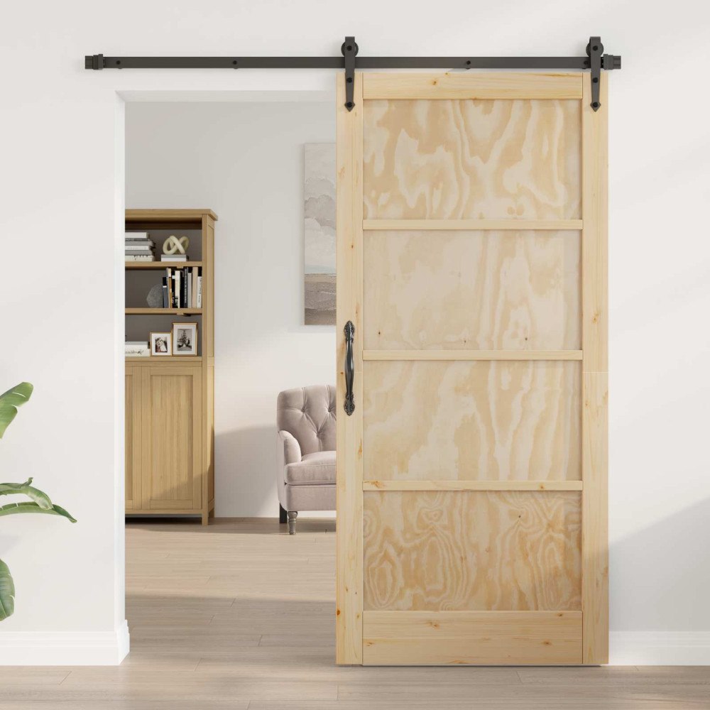 vidaXL Inredningsdörr Naturlig 93 x 202 cm Plywood