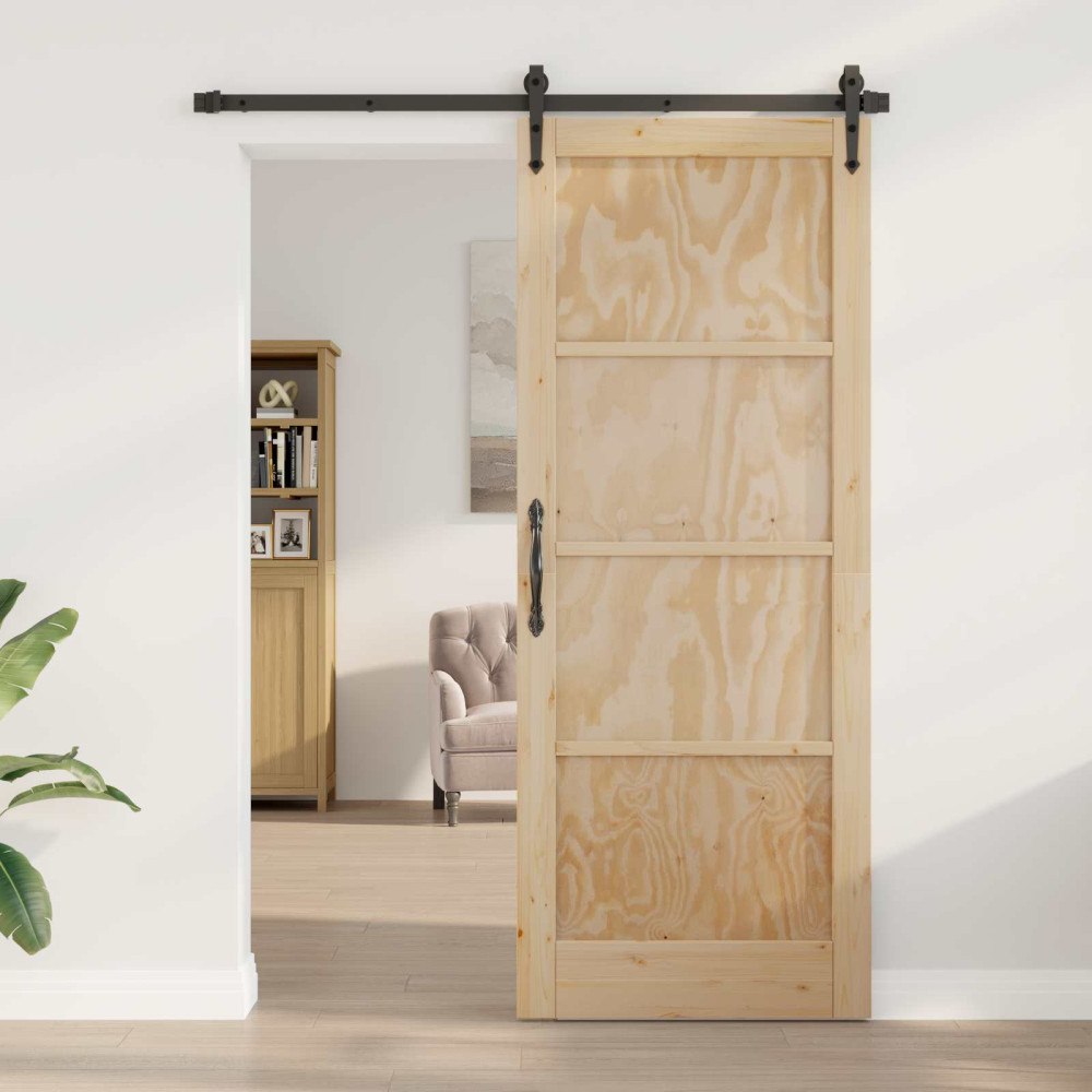 vidaXL Inredningsdörr Naturlig 93 x 211 cm Plywood