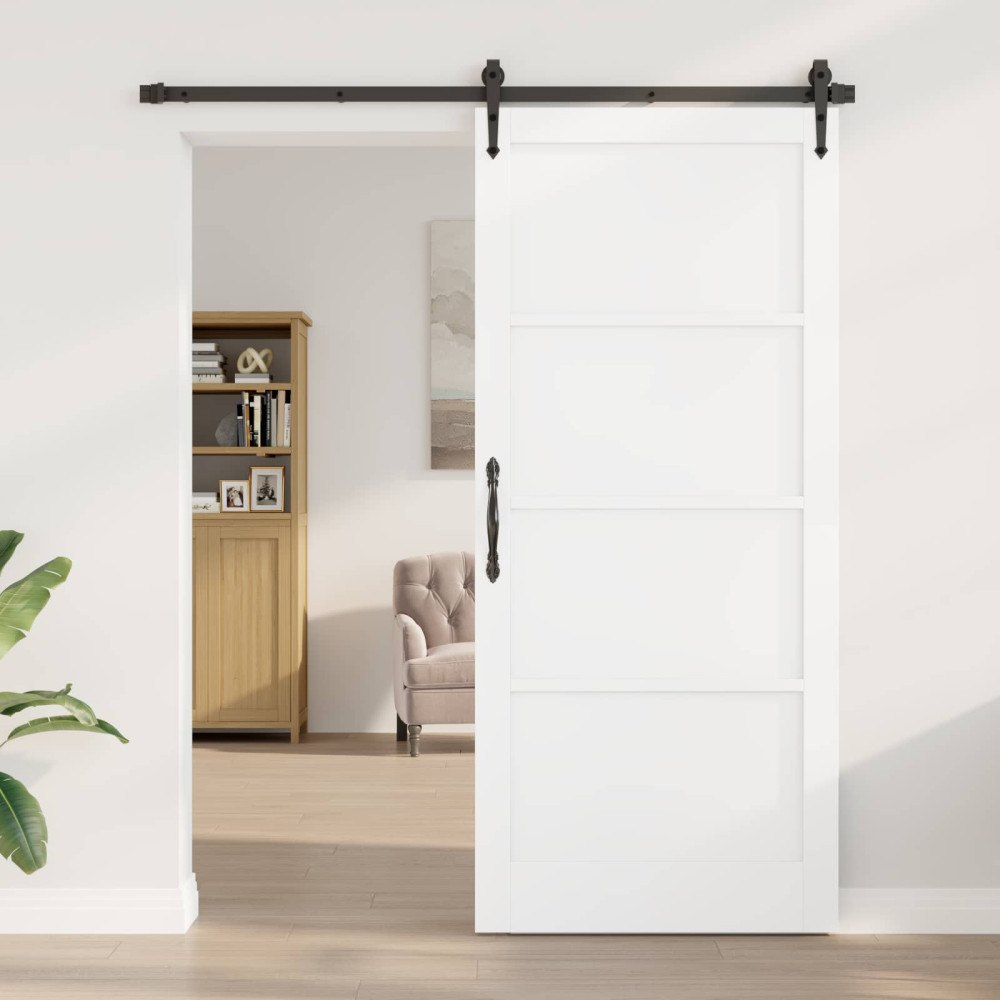 vidaXL Inredningsdörr Vit 93 x 211 cm Plywood