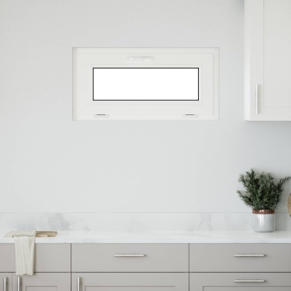 vidaXL Källarfönster RISOR 80 x 40 cm PVC och glas Antracit