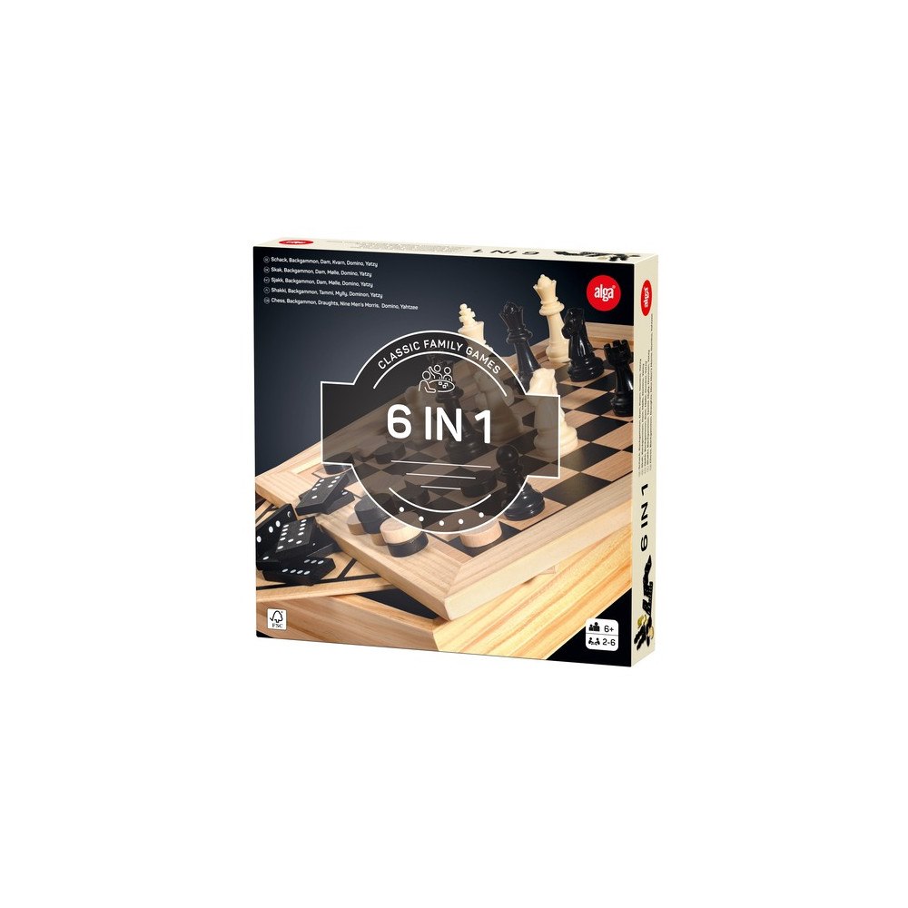 Alga 6 in 1 Classic Family Games