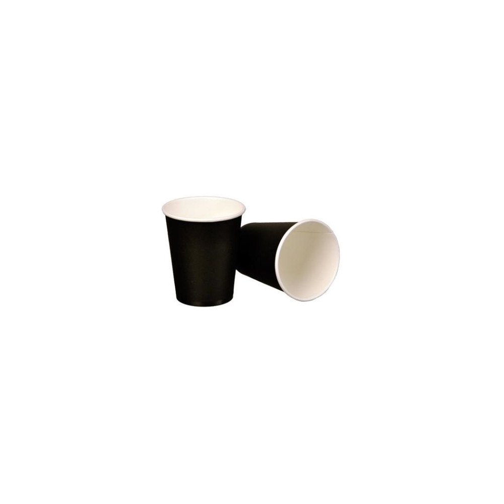 Multi Engångs kaffekopp papper Ø80xH90 mm 25 cl, svart, enkelvägg,...