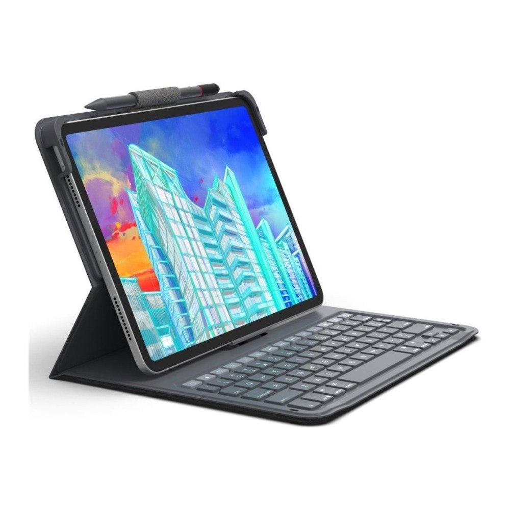 ZAGG ZAGG Messenger Folio 2 - tangentbord och foliefodral (fodral) - portabel - QWERTY - Nordisk - träkol Inmatningsenhet