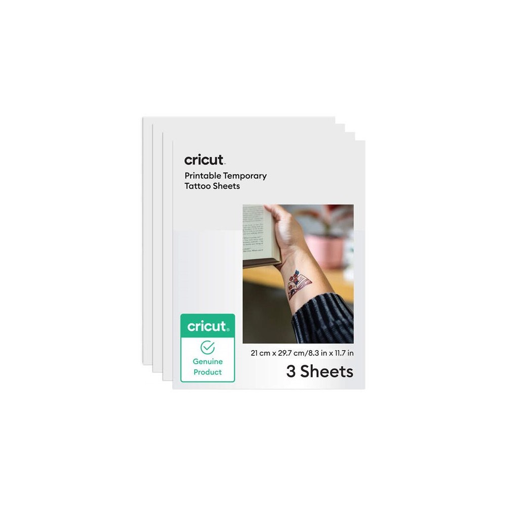 Cricut Cricut Printable - temporary tattoo sheet - A4 (210 x 297 mm) - transparent (paket om 3)