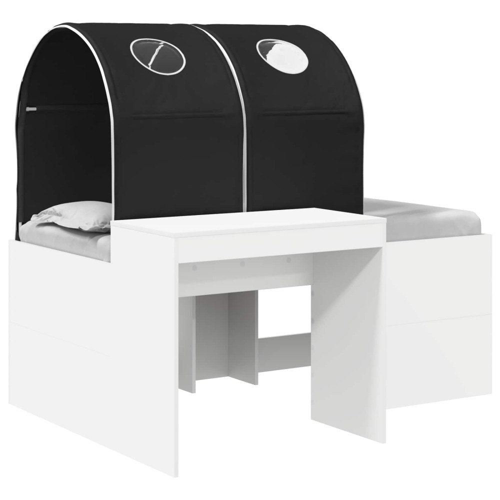 vidaXL Säng med Tunneln 4 pcs Artisian Ek och Svart Konstruerat trä