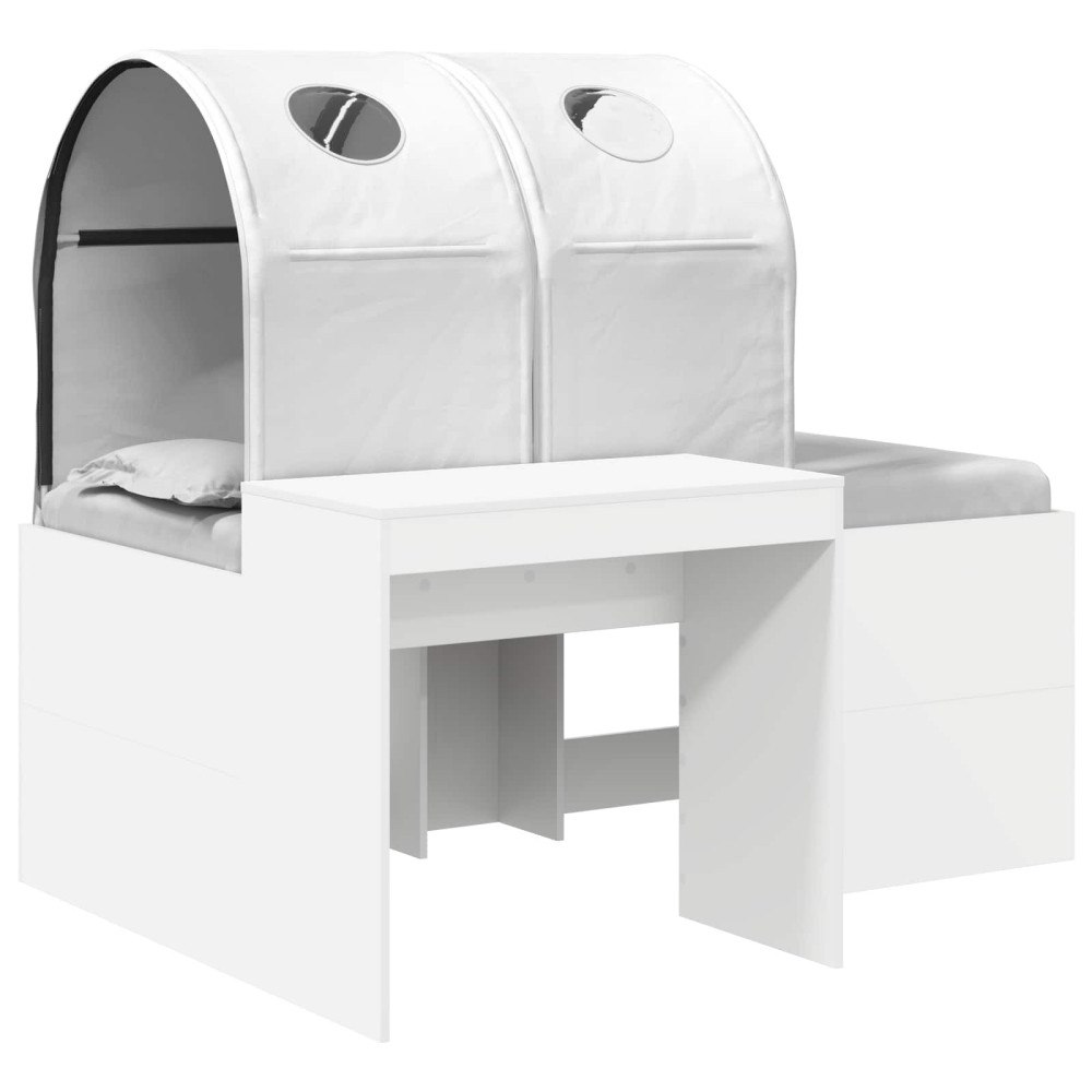 vidaXL Säng med Tunneln 4 pcs Artisian Ek och Vit Konstruerat trä