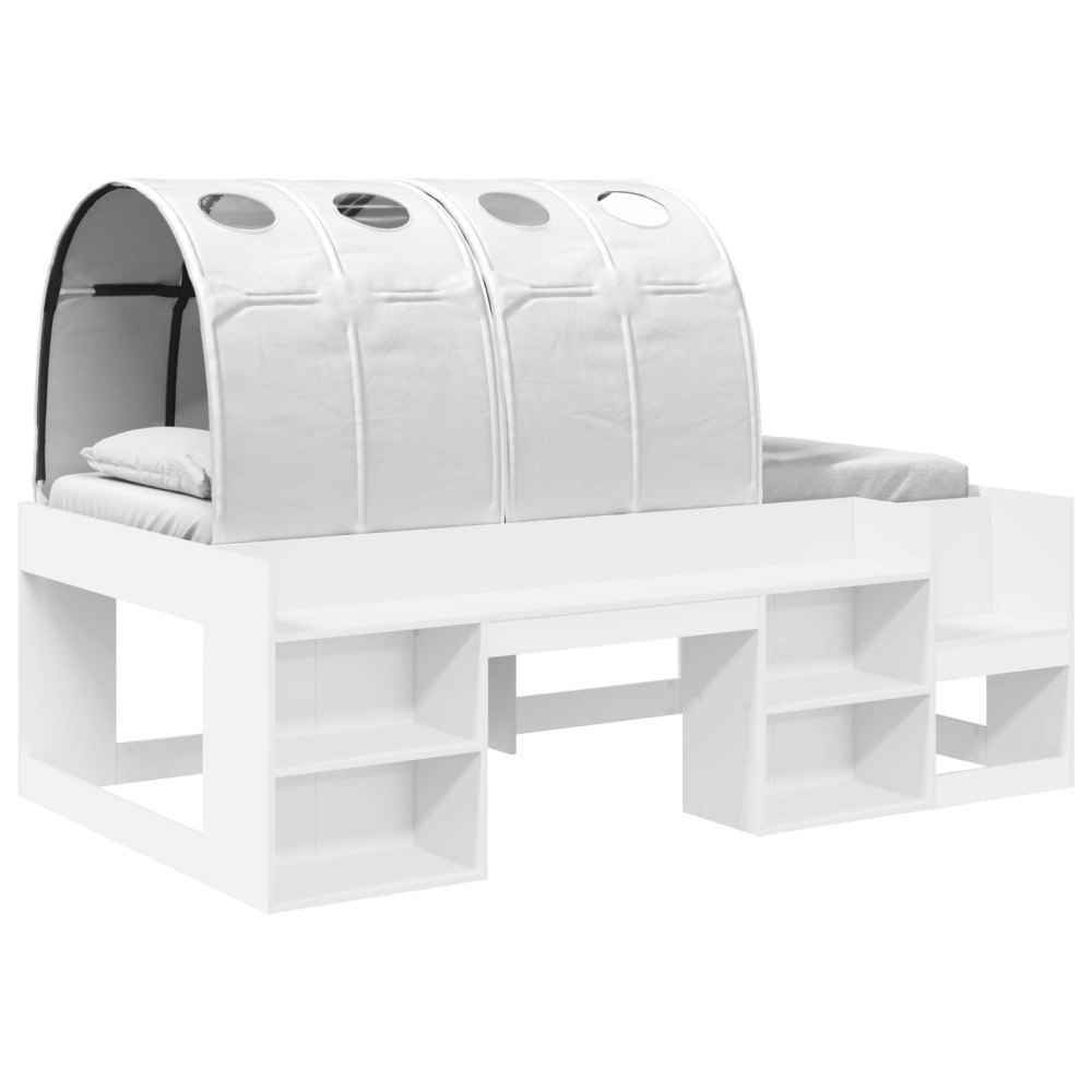 vidaXL Säng med Tunneln 4 pcs Vit Konstruerat trä