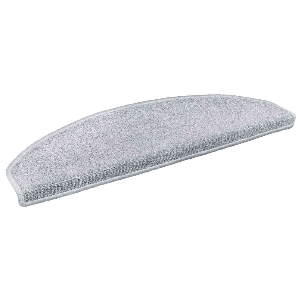 vidaXL Självhäftande trappmattor 15 pcs Ljusgrå 80 x 24,5 x 3,5 cm