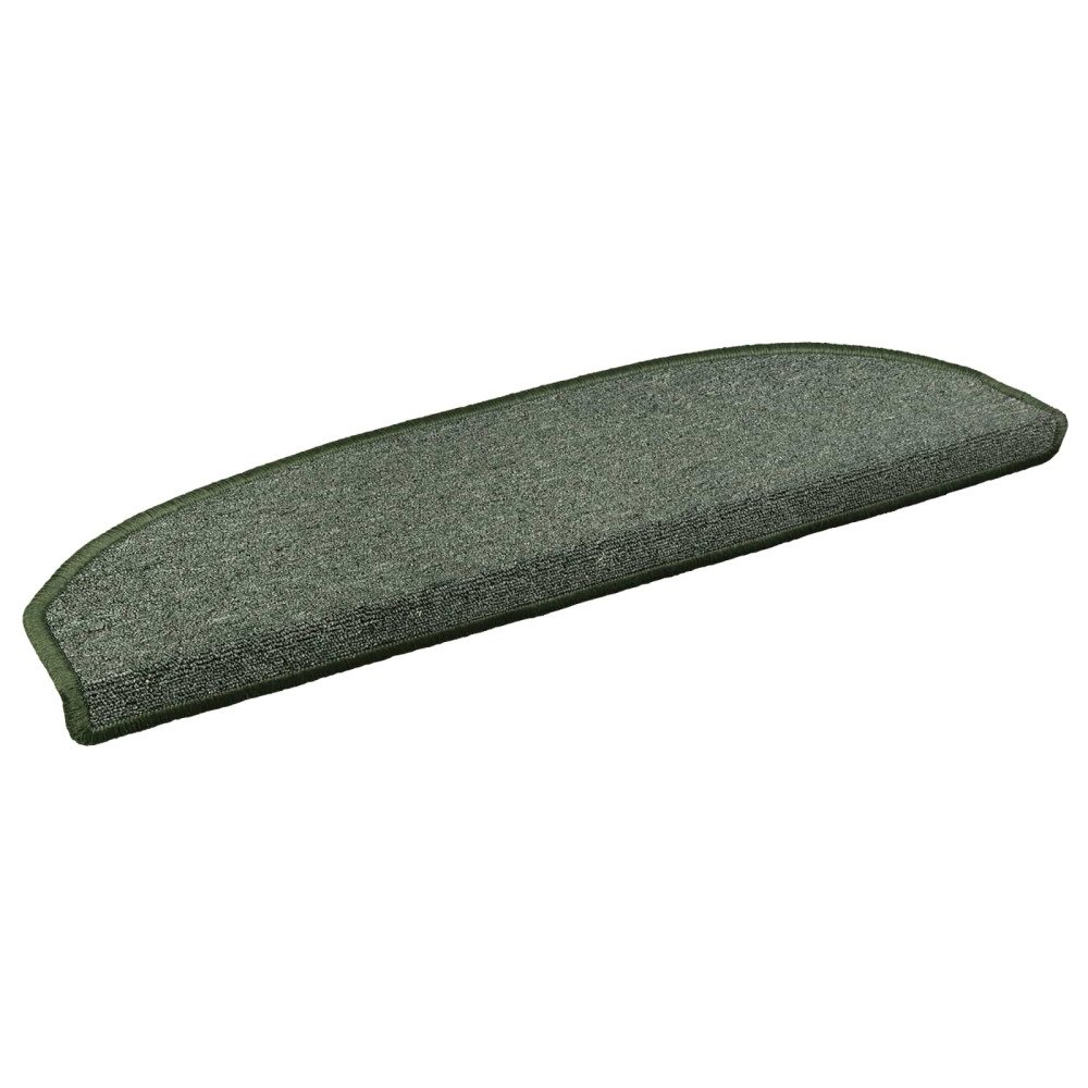 vidaXL Självhäftande trappmattor 15 pcs Mörkgrön 80 x 24,5 x 3,5 cm