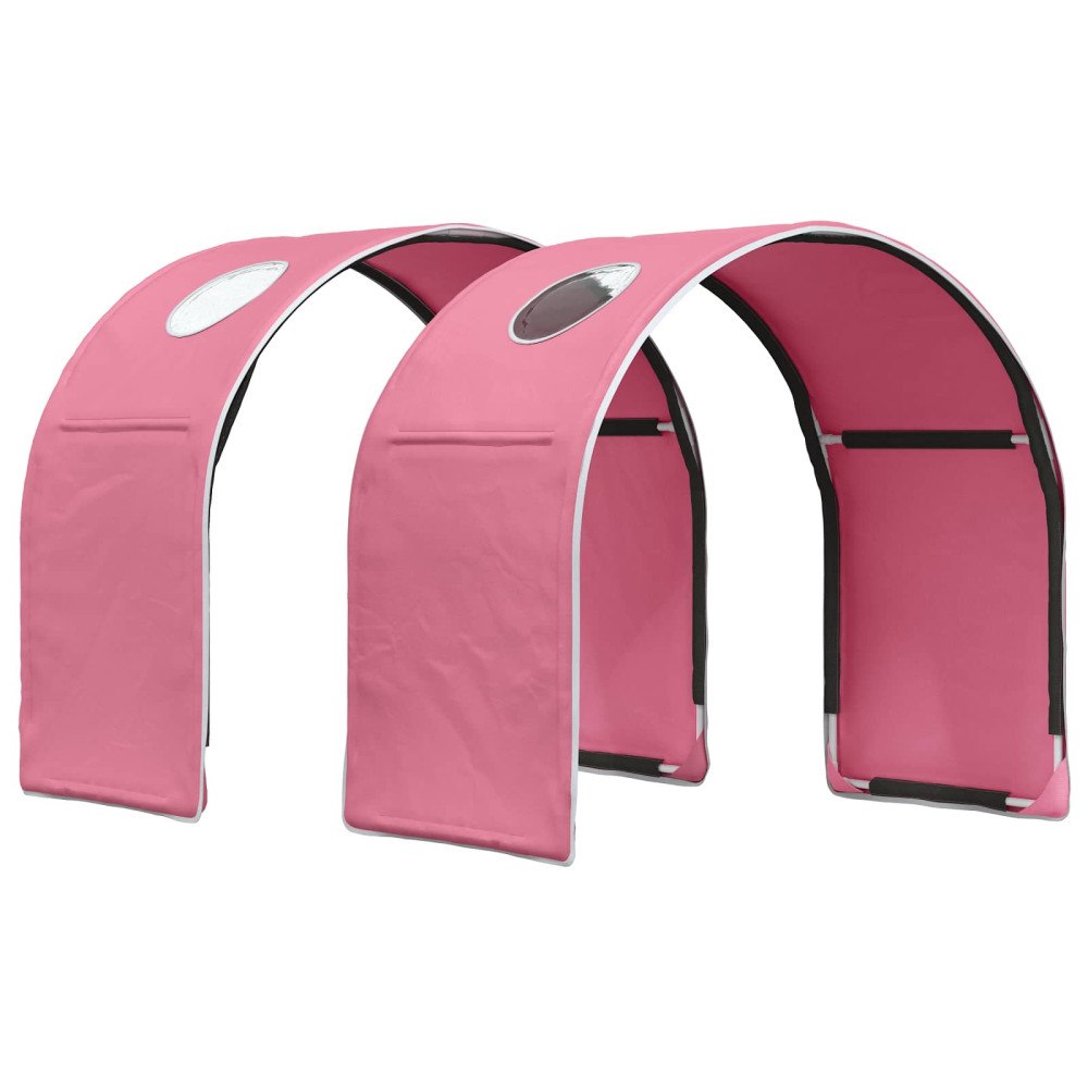 vidaXL Sängtunnel 2 pcs Rosa 211 x 52,5 x 2 cm Polyester