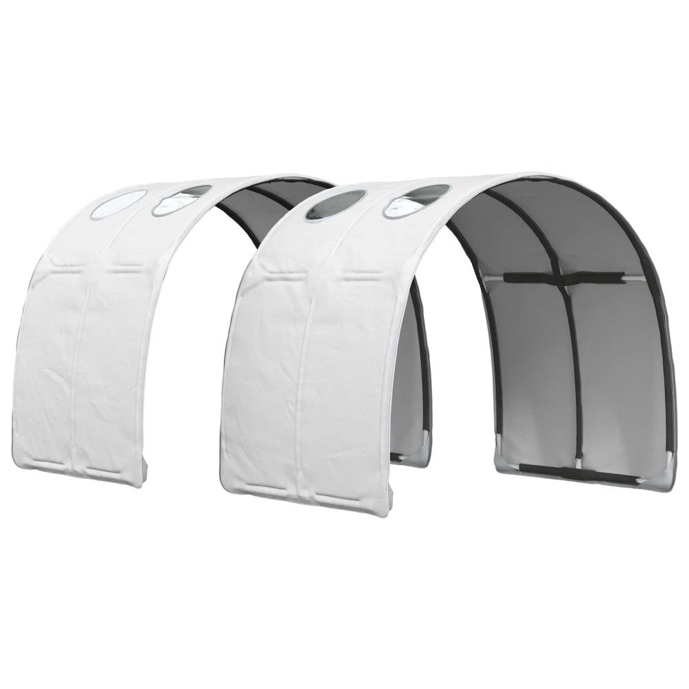 vidaXL Sängtunnel 2 pcs Vit 211 x 67,5 x 2 cm Polyester