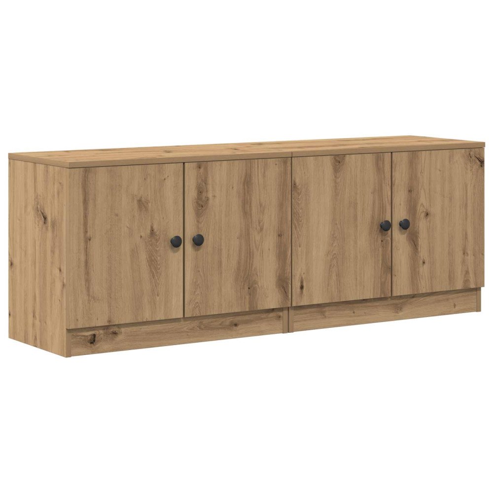 vidaXL Sängskåp 2 pcs Artisan-ek 66 x 35 x 48 cm Konstruerat trä