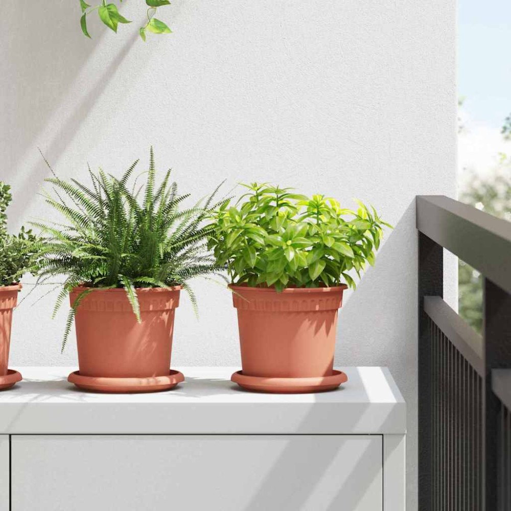 vidaXL Växtkrukor 6 pcs Murgrön Ø 15 x 12 cm Plast