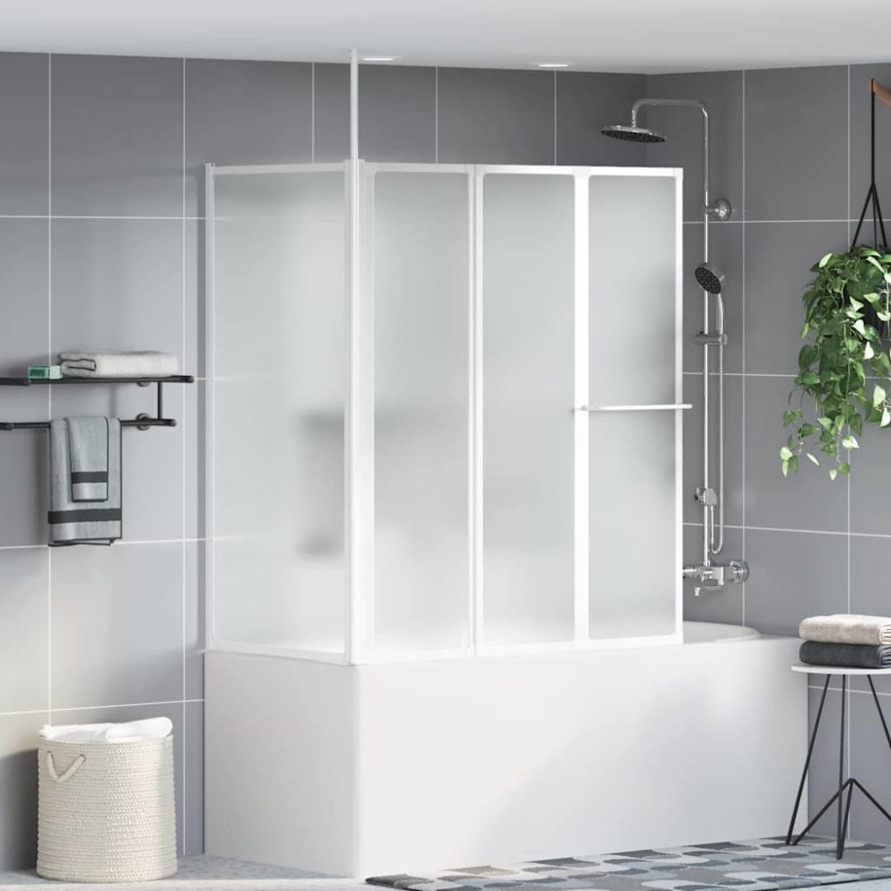 vidaXL Badskärm Frostat glas 120 x 70 x 137 cm Aluminium
